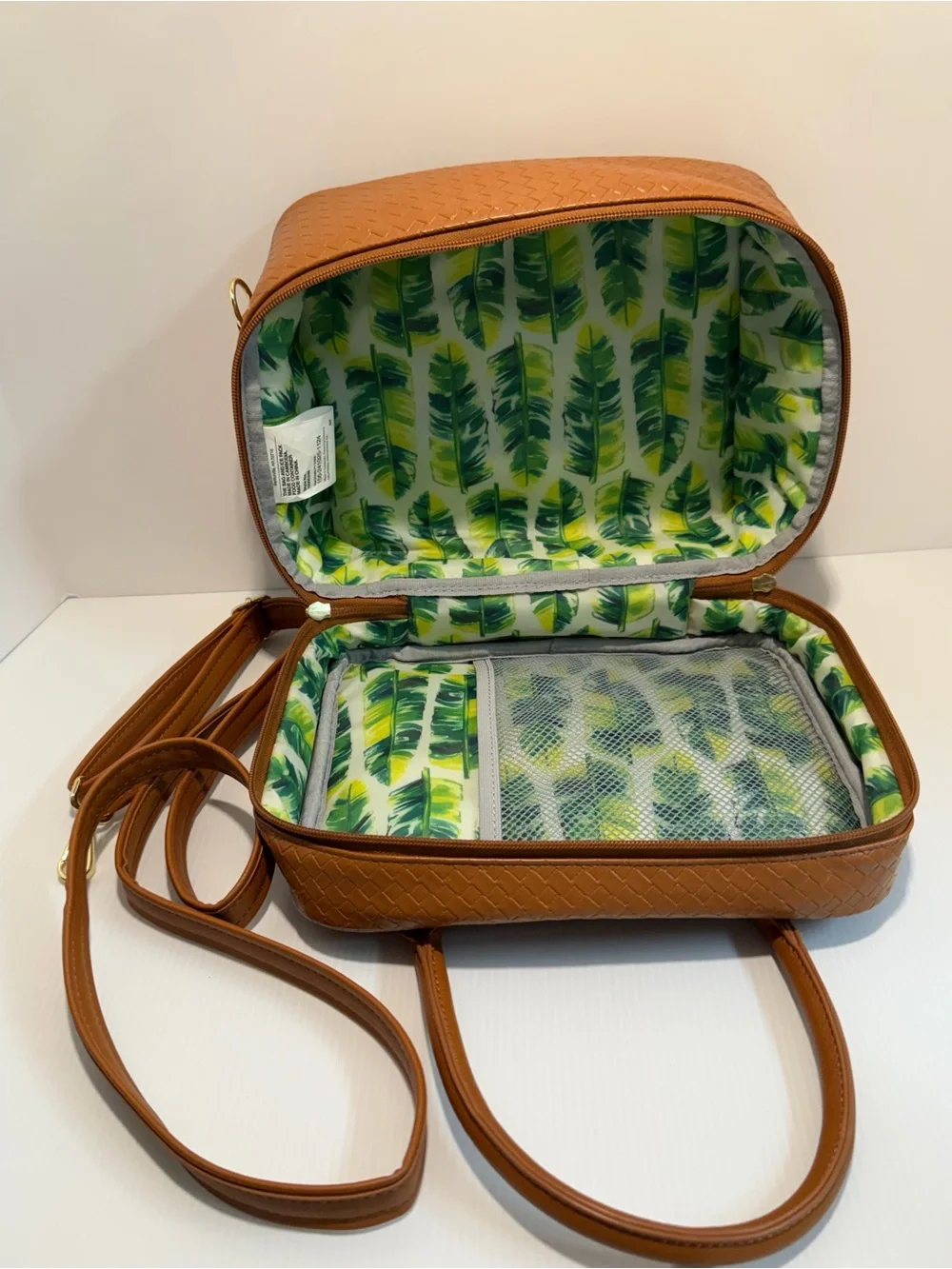 Faux Leather Insulated Lunch Pack Veronica Jamison by Arctic Zone With Ice Pack